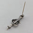 1900 British Antique Sterling Silver Open Heart & Plant Brooch Barker Brothers